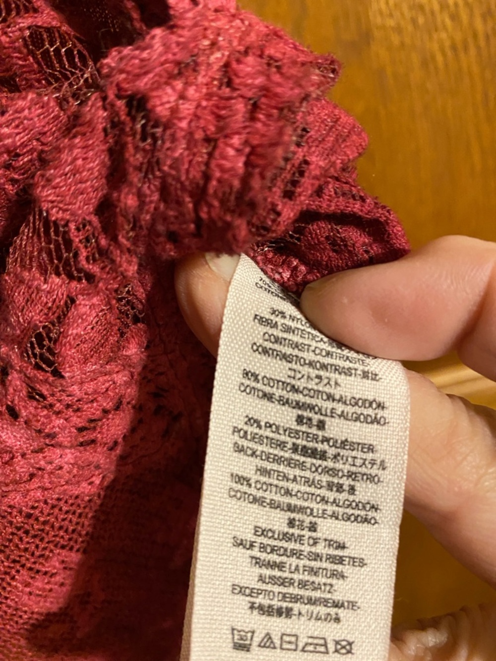 Free People Lace-Front Sleeveless Tank in Wine - Picture 6 of 7
